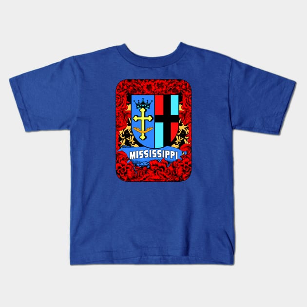 mississippi logo Kids T-Shirt by theanomalius_merch